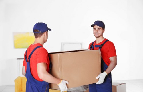 Local removal truck helping with furniture transport in Hounslow