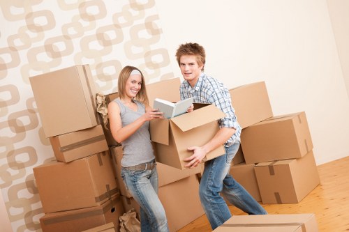 Packed removals van for furniture and boxes in West London