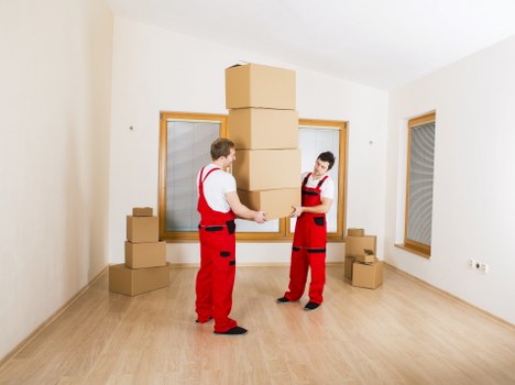 Packing boxes and furniture for transport