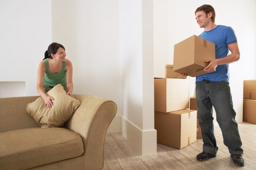 Commercial movers handling desks and office items locally