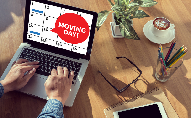 Family home move planning with boxes and furniture in Hounslow